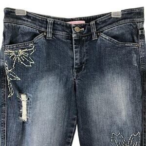 Gianni Bini Boyfriend Jeans Distressed Stretch Size 29 Women's